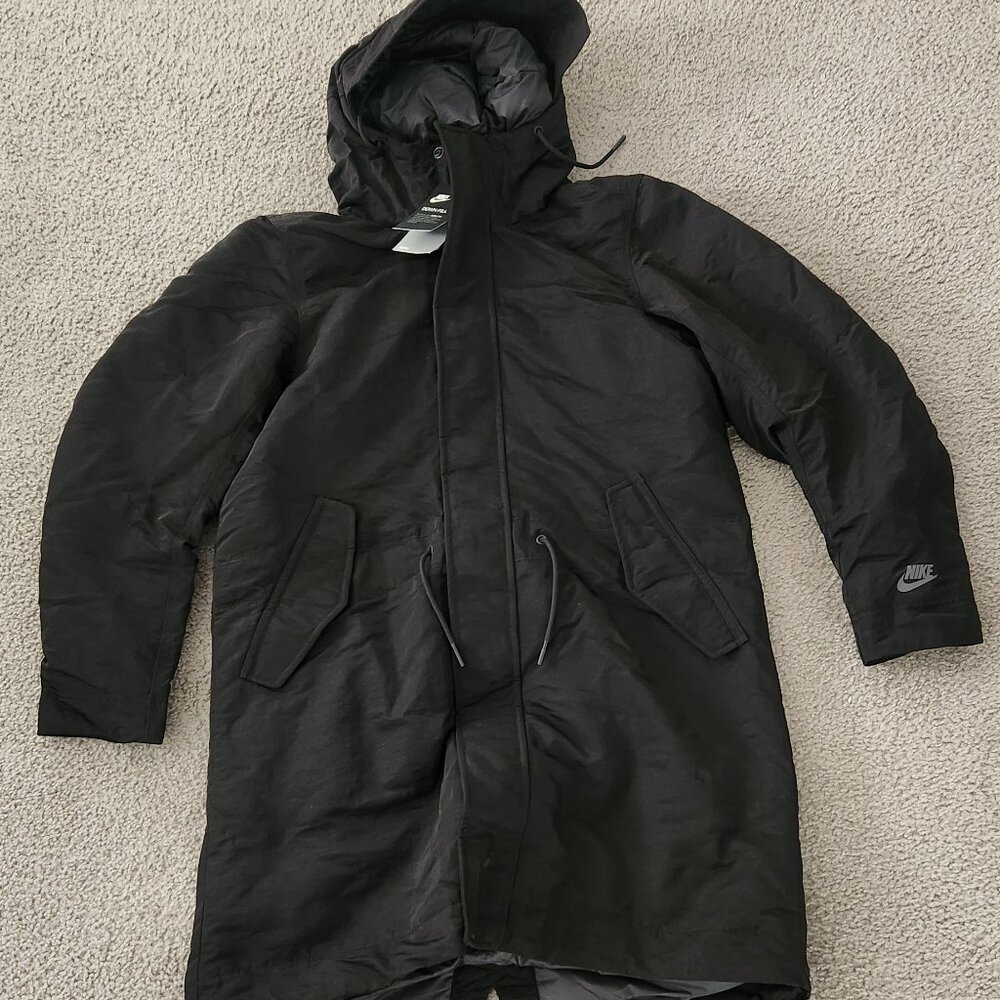 Nike Men's Sportswear Down Fill Hooded Parka Repel Black  BV4751-010 $300 Small